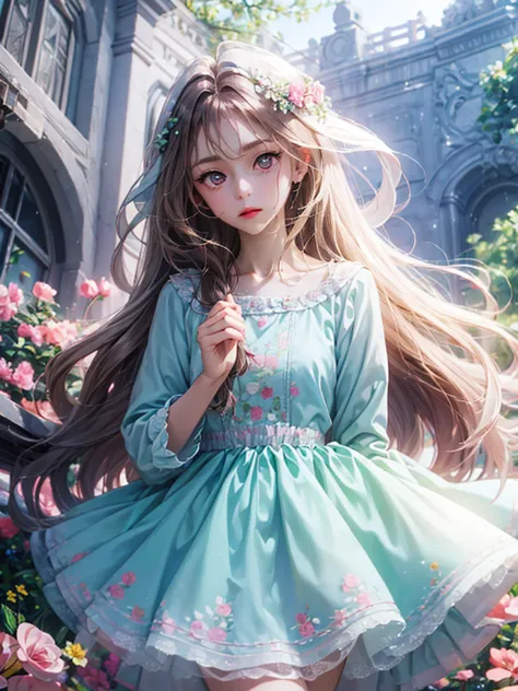delicate　Big eyes　I have long hair　Cute girl　Pastel color clothes