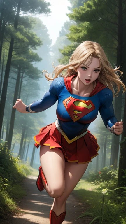 ((she is running in the forest)), (((Supergirl&#39;s detailed uniform.))),  (She wears stilettos) ((Your blouse is in tatters, Your mesh is in tatters, his uniform is in tatters, your costume is in tatters, your clothes are in tatters)), ((SUPERHEROINE SUPERGIRL FLEEING AFRAID)), ((tramp, Prostitute, Bitch)) He is sweating all over his body. She is screaming in terror, she is terrified, she is crying a lot. ((She has black hair, She has long hair)), ((She wears a mesh garter belt.)), ((Wearing a thick metal collar around his neck. )) She screams and begs for mercy, I do not cry.. Wearing a thick metal collar around his neck. with a chain. Wear a lot of makeup on your face. (Your clothes are immoral, Your clothes are indecent). Shibari, arms behind the back:1.4), (hands on the back), (first work, Best Quality) 1.5, 1 girl, Alone, (sexy, Pretty Woman, Perfect face, Perfect eyes) whole body, (Shibari, arms behind the back:1.4), (hands on the back), ((by rubio)). ((high definition face)).