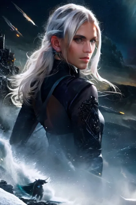 masterpiece, best quality, official art, extremely detailed CG unity 8k wallpaper, highly detailed, illustration,white hair, 