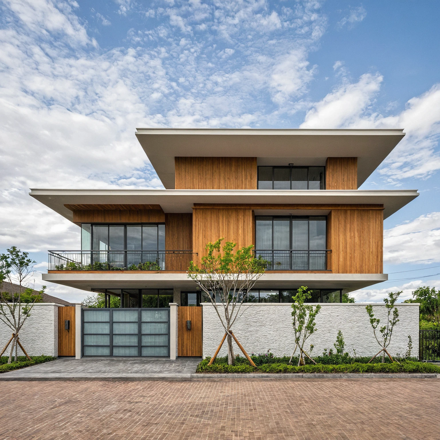 head of&#39;artwork, High quality, best quality, authentique, great detail, En plein air, villa de plain-piedXL, credit group, style de maison moderne dans la rue ,stairs, white wall ,road,pavement, grass, trees, sky, nuvens, (day light:1.1)
