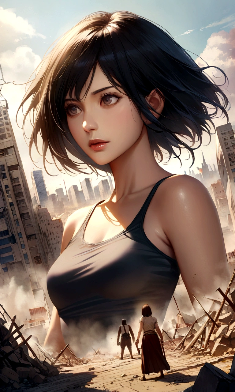 Attack on Titan、giantess、Giantess、A woman taller than a building - SeaArt AI