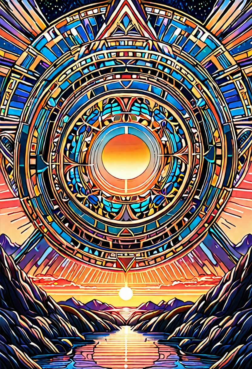 another hour, the break of dawn, 8k, super detailed, symmetrical digital illustration