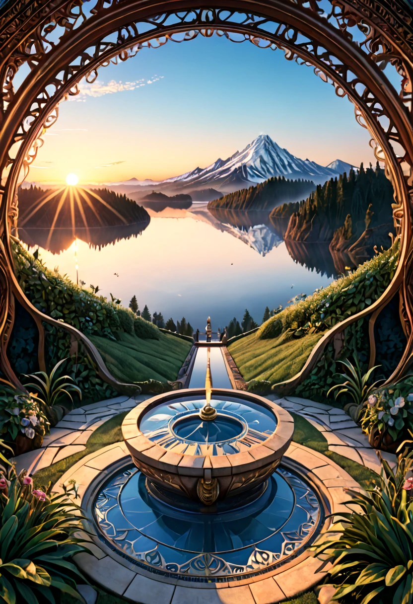 another hour, the break of dawn, 8k, super detailed, symmetrical digital illustration