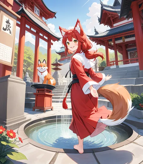 score_9, score_8_above, score_7_above, score_6_above, fountain_cheered up, classification_safe, dagasi_style, furry, temple, fox...