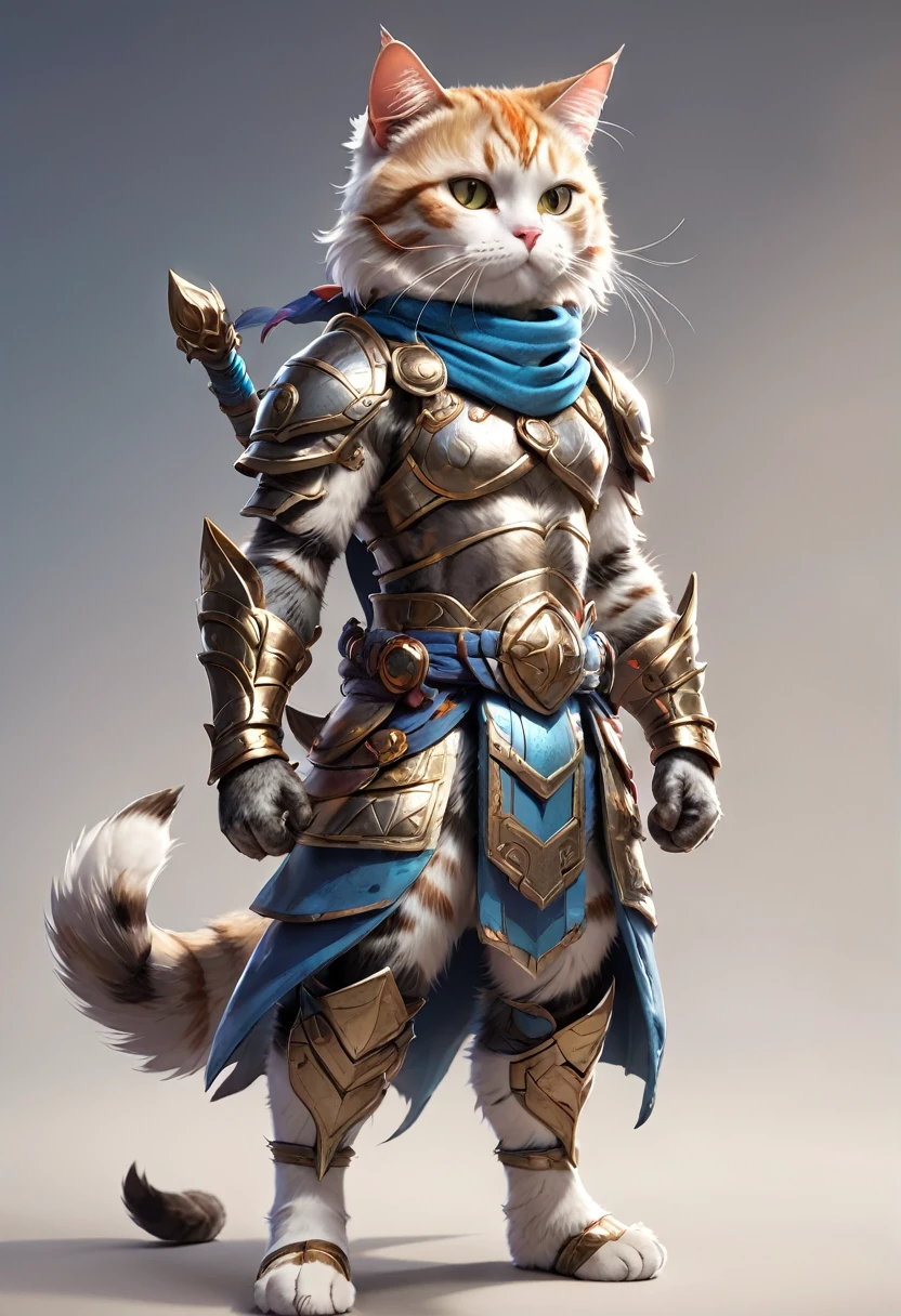 Cat Warrior　Full Body Shot　Facing forward