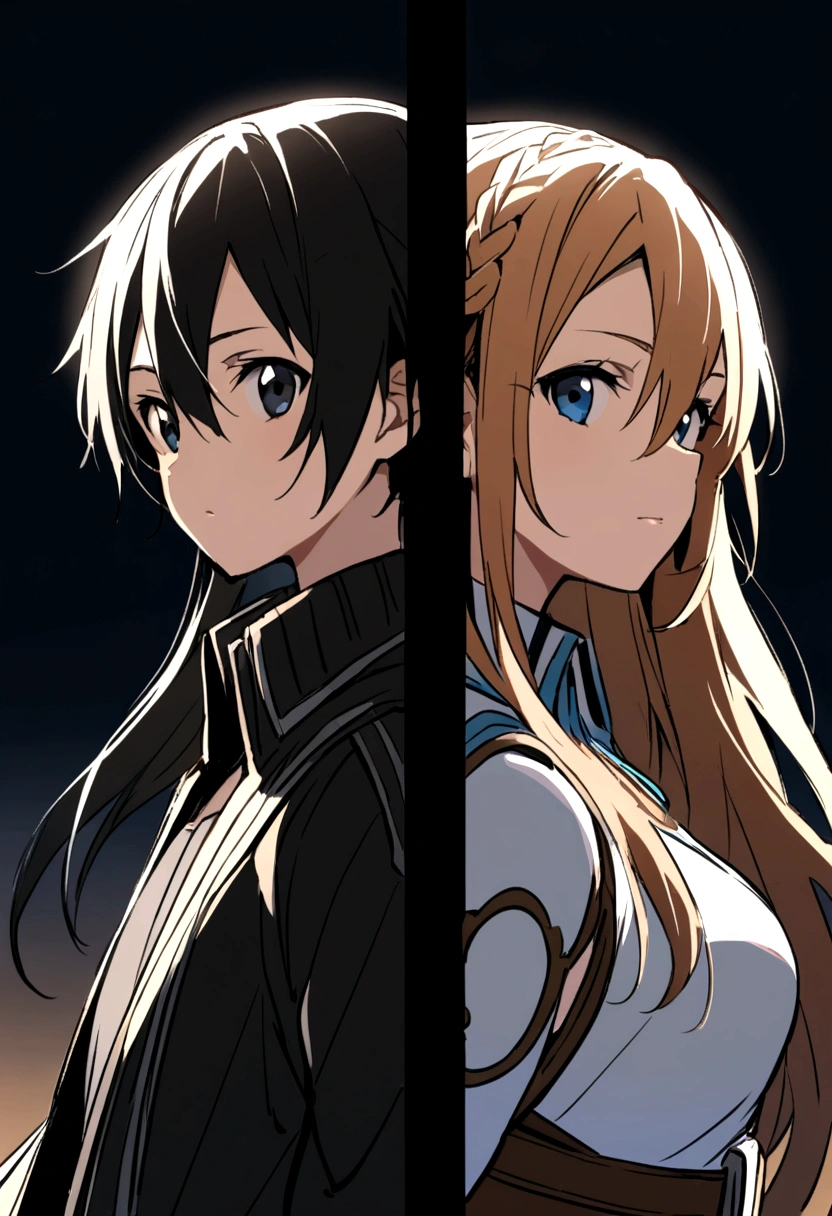 Kirito e asuna - SeaArt AI