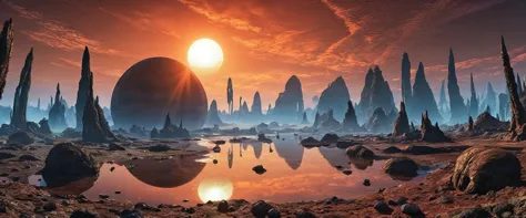 alien planet Sunrise Time
