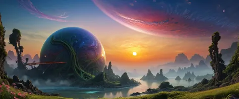 alien planet Sunrise Time

