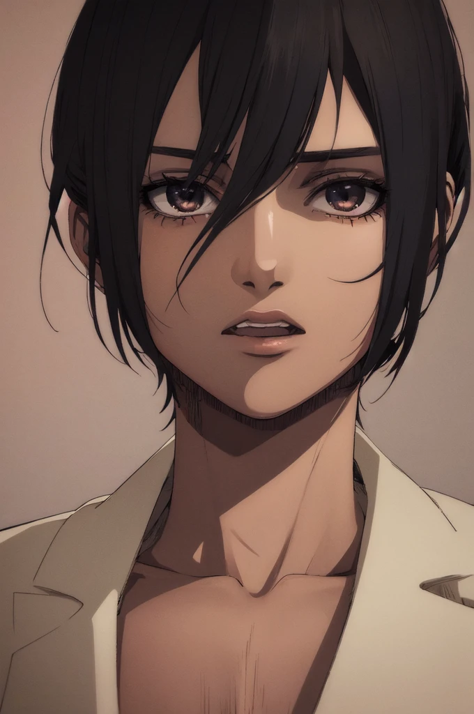 1girl,ultra high details, ultra high auality,(highly detailed face)1.2,(high quality of face)1.3,Mikasa Ackerman,highly detailed abs,perfect female anatomy, best quality of shadows,highly detailed muscles,beautiful face,volume shadows