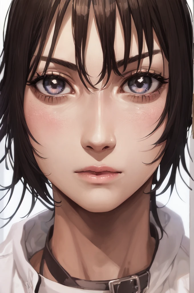 1girl,ultra high details, ultra high auality,(highly detailed face)1.2,(high quality of face)1.3,Mikasa Ackerman,highly detailed abs,perfect female anatomy, best quality of shadows,highly detailed muscles,beautiful face,volume shadows