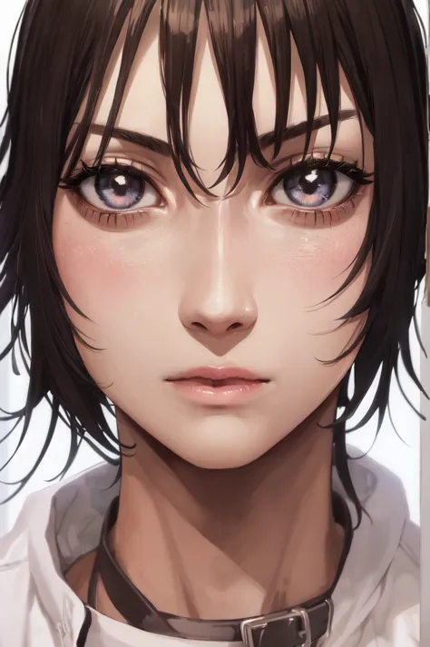 1girl,ultra high details, ultra high auality,(highly detailed face)1.2,(high quality of face)1.3,Mikasa Ackerman,highly detailed...