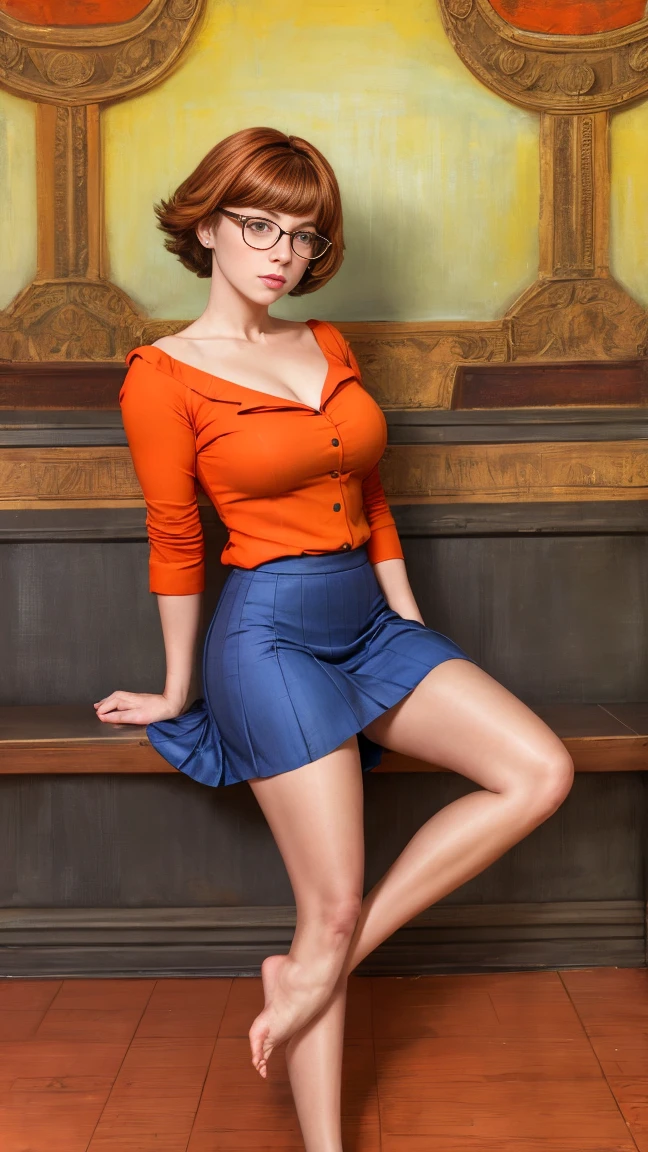 全身画像, 足が見える, ベルマ・ディンクリー, 一人で, ストリッパー, 茶髪, 濃い青い目, 詳細な顔, オレンジ色のシャツ, 赤いショートスカート, オレンジ色のパンスト, 靴を履かない, 巨大な胸
([ジュリアン・ハフ|ミーガンフォックス|クリスティーナ・ヘンドリックス]:0.8), (腫れた唇 :0.9),
傑作, プロ, 高品質, 美しい, すばらしい, ゴシック, ゲッティイメージズ, 巫女, 巨人,
写真撮影, 4K, 現実的, 詳細な背景, 忌まわしい, 実生活, ウォルター・ビーチ・ハンフリー, ピエール・ボナール著,