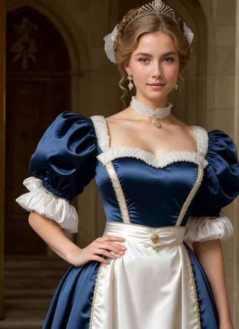 grace victoria cox regard hautain, noble du moyen age Belle femme en tenue complexe, sophistiquée et élégante，Costume aristocrat...