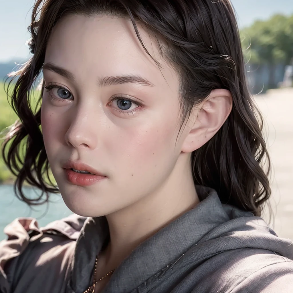 (masterpiece, best quality:1.2), (8k uhd, 16k, 32k, ultra high res), (photorealistic:1.37), (RAW photo), ultimate-realistic, ultimate-realistic details, ultimate-realistic texture, ultimate-intricate details, ultimate-realistic lighting, ultimate-realistic shadow, japanese girl, 24yo, ultimate-cute face, ultimate-RAW skin, ultimate-eyes, A photo of Irakawa's adventures, ((from front, quite a bit body)), looking at the sky with hopeful and big smile on her face, ((Liv tyler mixed face:0.9)), Irakawa is a soul-collector with a strong body foundation and a tight up rose gold hair, dressed bare shoulders ‘Jan Vermeer’ graphics pattern designed loosen dress, hands up, action dynamic pose, The realm eternity riverscape background, exotic and with a crowd that has different cultures, centered, luminism, black eye, cinematic, Isometric, awesome full color, insanely detailed, film grain, Hasselblad X2D 100C + XCD 2,5/25V, F/1.8, (cinematic still:1.2), 35mm photograph, film, bokeh, professional, 4k, highly detailed, perfect fingers ,Extremely Realistic, UHD, arwen,