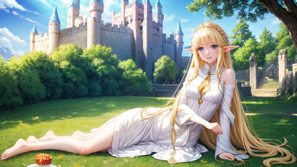 One Elf、White skin、Light clothing、Barefoot、On the grass、Under the tree、Shade、summer、雪のようにWhite skin、Blonde、Long Hair、Castle、nature、breast、a sunny day、Wide-collared clothes、live-action、８K、１６K、movie、Lord of the Ring、Expose、Expose狂、galadriel、Wet clothes、body silhouette、Nipples、early spring、Snow is falling、live-action、Small breasts、breastが小さい、Thaw、Clothes come off、Undressing、Lower body naked、Waist、White skin、Dry clothes、The wind is blowing、Narrow waist、Sitting、Holding the chest、in the rain、Transparent clothes、Wet clothes、Clothes cling to the body、hot day、Wet with rain、Long Hair、