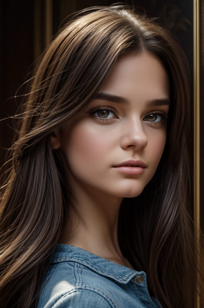 obra de arte, cru, hermoso arte, artista profesional, 8K, cara muy detallada, cabello muy detallado, 1 chica, Vanessa Doofenshmirtz, perfectamente, hermoso rostro, pelo largo, ojos muy detallados, labios carnosos, mejillas sonrosadas, detalles intrincados en los ojos, Mirando directamente al espectador , bermudas, enamorado del espectador&#39;expresión, labios fruncidos, relajándote en tu cómoda cama
