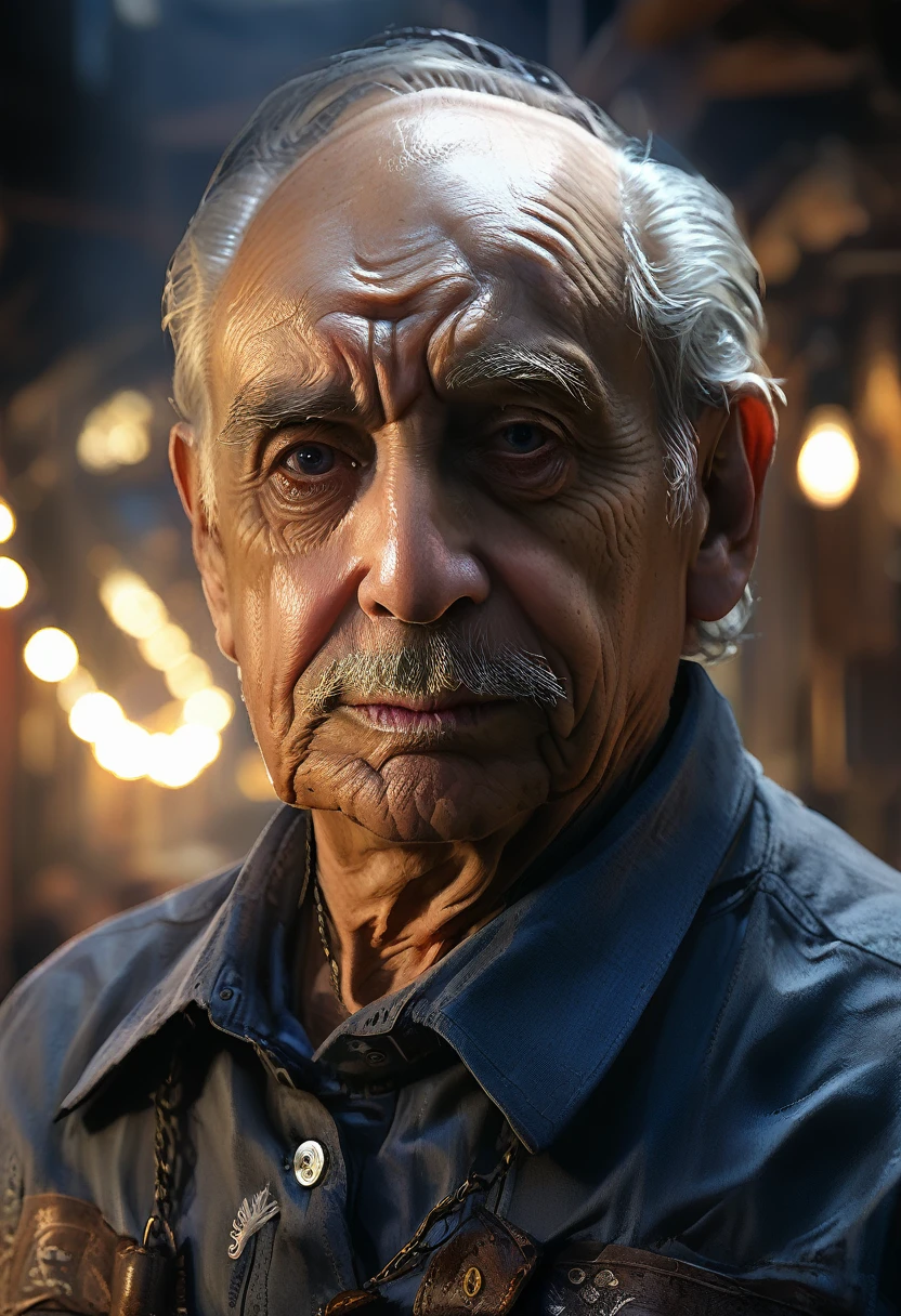 a elderly man, dramatic lighting, backlit, dramatic chiaroscuro lighting on face, piercing eyes, soft colors, photography, (best quality,4k,8k,highres,masterpiece:1.2),ultra-detailed,(realistic,photorealistic,photo-realistic:1.37),HDR,UHD,studio lighting,ultra-fine painting,sharp focus,physically-based rendering,extreme detail description,professional,vivid colors,bokeh