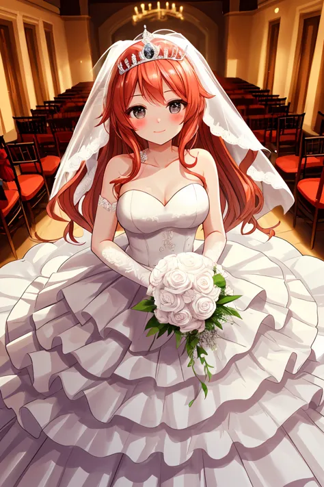 Wedding dress　Wedding hall　tiara