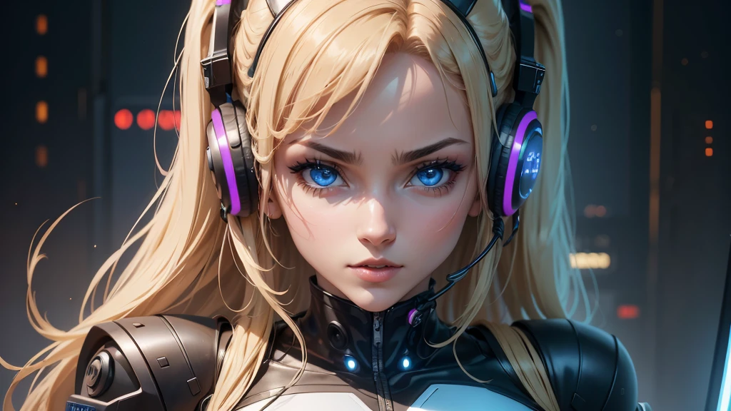 a close up of a woman DJ.  in a futuristic outfit with headphones on, cyber school girl, cyber suit, perfect android girl, cybersuit, cute cyborg girl, cyborg girl, cyber universe style, cybersuits, ig model | artgerm, oppai cyberpunk, cyberpunk anime girl, android heroine, cyborg - girl, female cyberpunk anime girl, robot girl