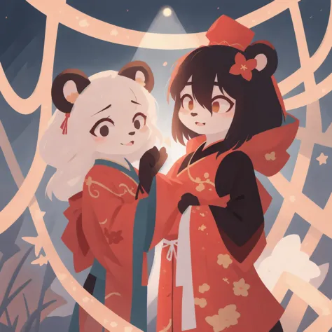 furry，panda，Hanfu Clothing，Domineering