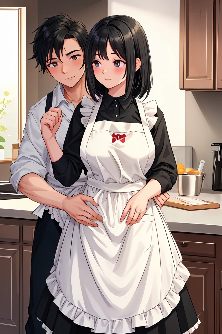 Married Woman　apron　Black Hair　