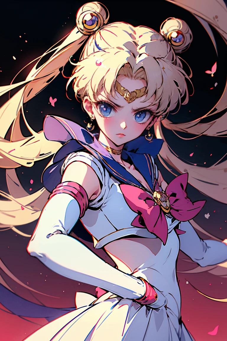 Sailor Moon , Novo personagem , gótico , cheveux long blanc , Olhos de gato , em um planeta vermelho