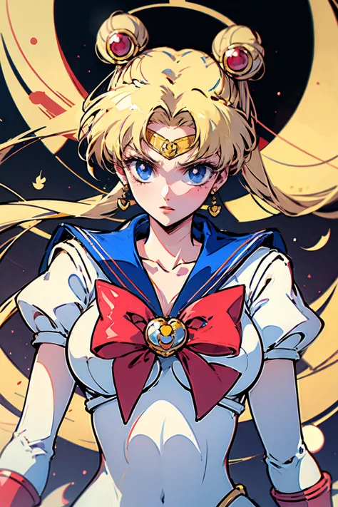 sailor moon , nouveau personnage , gothique , cheveux long blanc , yeux de chat , sur une planète rouge