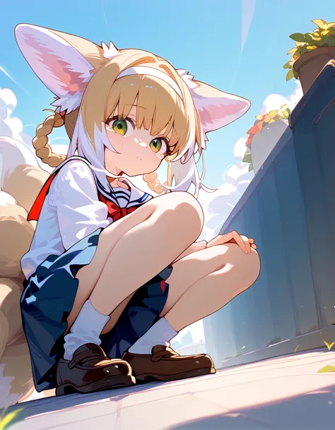 score_9,score_8_up,score_7_up,
1girl,solo,suzuran,closed mouth,green eyes,tearing_up,hair rings,animal ear fluff,blonde hair,mul...