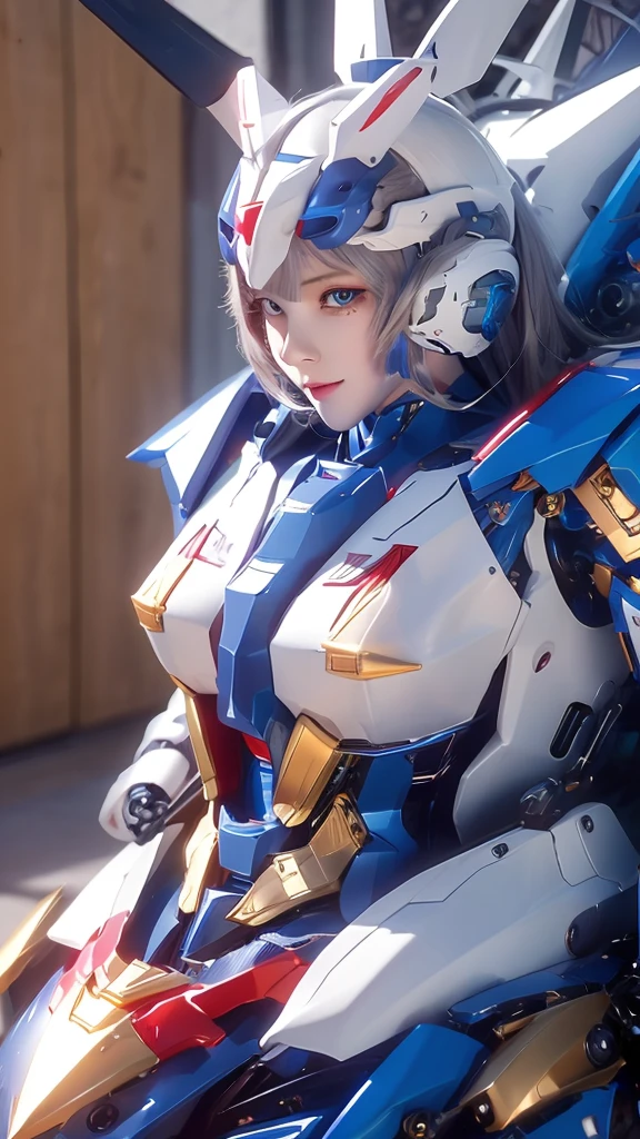 Peau texturée, super détail, Attention au détail, haute qualité, 最haute qualité, Haute résolution, 1080P, disque dur, Beau,(fille gundam),belle femme cyborg,Mecha Cyborg Fille,Mode de combat,Fille au corps mécanique,Elle porte un mecha Gundam futuriste