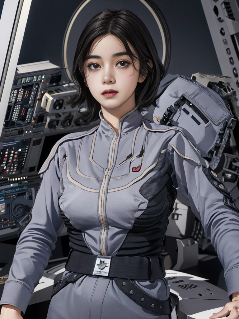 ((masterpiece)), (Highest quality), Official Art, Extremely detailed CG, unity 8k wallpaper, Very detailed, One Girl, Elaizaikedareal,Ann,Background Command Room