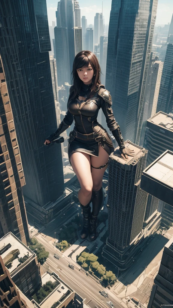 La fille géante brandit un marteau et détruit la ville,Fille assise sur un bâtiment,Une femme géante allongée au sommet d’une ville cyberpunk, Portez des jupes courtes,Des petits gars qui courent autour de la fille géante,La petite personne a paniqué et s&#39;est enfuie,Beaucoup de voitures passent, Debout sur sa main, société cg 9, 2. Art fantastique cgi 5D, moteur rendu irréel + Une déesse, corps entier cgsociety, artgerme ; Contenu 3D hyper réaliste, art géant, peintures mates 3D super détaillées, peintures mates 3D super détaillées, art fantastique réaliste, style d&#39;anime 3D réaliste. Belle fille. grosses cuisses."Le garçon se tenait au sommet d&#39;un immeuble de grande hauteur, saluant la jeune fille.". Couleur ultra 4k.La petite personne a paniqué et s&#39;est enfuie.Attaque géante.