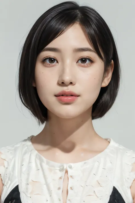(photorealistic:1.2), 1 young female, (beautiful face:1.2), (頬にそばかす, freckle:1.8), (baby face, no makeup:1.3), break, (full body...