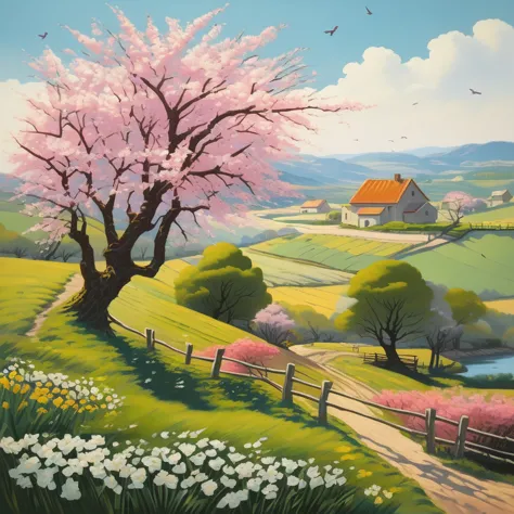 countryside spring breeze