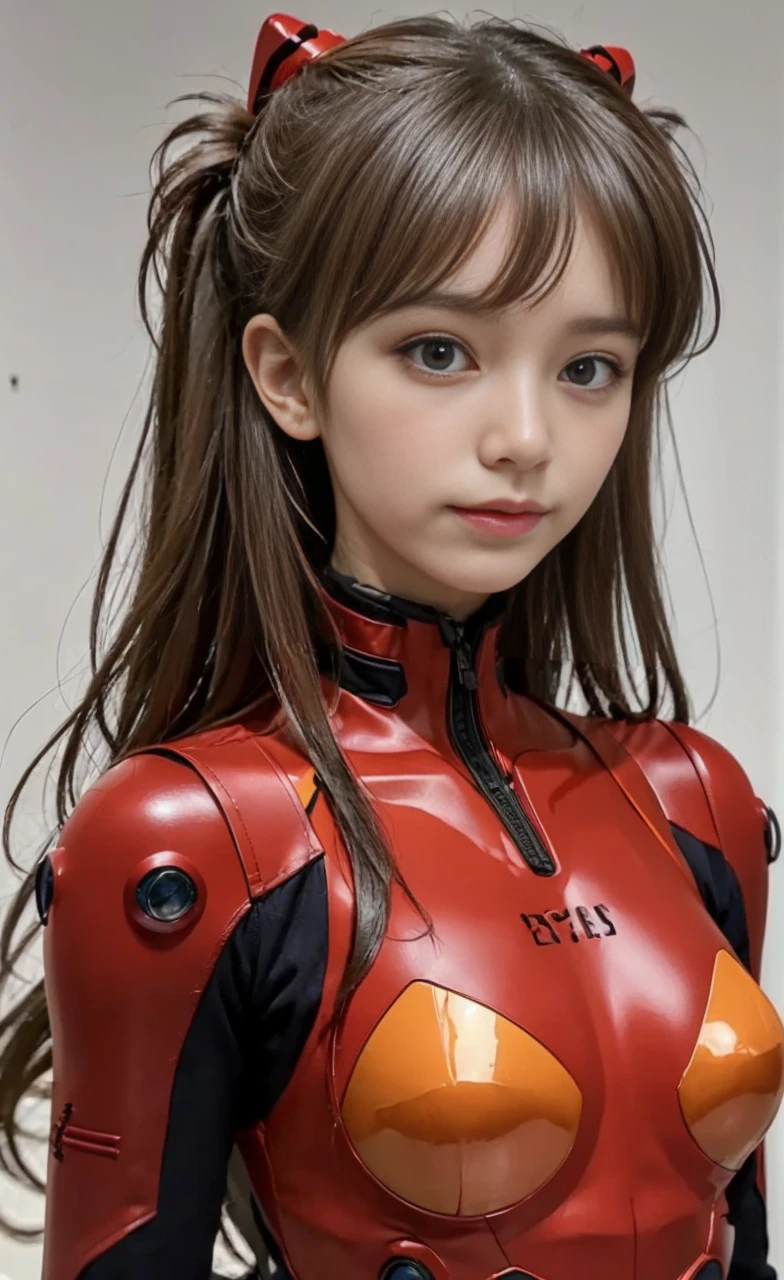 a beautiful girl with long purple hair, blue eyes, detailed facial features, elegant pose, Evangelion-style plug suit, in a futuristic sci-fi environment, cinematic lighting, dramatic, intricate details, volumetric lighting, photorealistic, 8k, high resolution, masterpiece