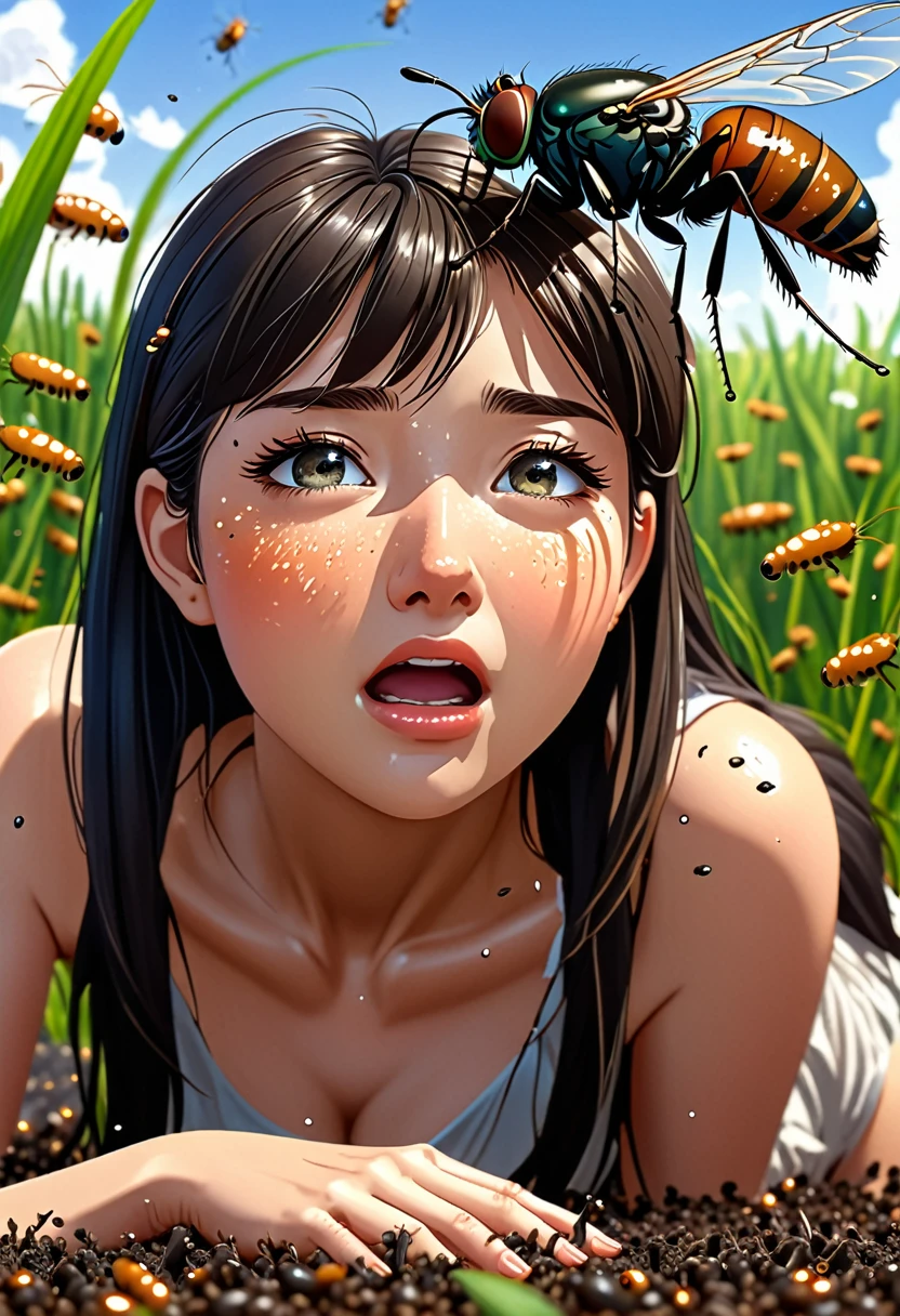 Ilustração de anime de alta qualidade retratando um mundo mágico que foi conquistado com o propósito de reprodução por uma infestação de moscas horríveis causada por moscas gigantes.。eut depicts a very kind-looking adult beauty crying.。O fundo é um campo de larvas de farinha e um poço de compostagem de larvas de farinha.。Ela é a única mulher adulta viva para procriar com as moscas gigantes, e ela abraça uma mosca gigante muito suja com suas lindas pernas.、eu&#39;estou beijando minha promessa e quebrando minha promessa。Ela está sentada de topless em uma minissaia fofa com babados。Perdi minha virgindade、A primeira noite de defloração。Sexo com larvas de mosca。Sexo reprodutivo com larvas de mosca。Fly Mealworm Nursery Sex。Reprodução de moscas e criação de larvas de farinha。Ilustração de anime de alta qualidade retratando um mundo destruído por uma praga de moscas。Uma foto de alta qualidade no estilo anime retratando um mundo apocalíptico devido a gafanhotos。eut depicts the horrific rape of an adult virgin by a giant fly.。O fundo é um campo de larvas de farinha e um poço de compostagem de larvas de farinha.。Ela abraçou uma mosca gigante、Eles estão se beijando e trocando votos.。eut feels so good to put a giant zombie fly tail maggot in my pussy。