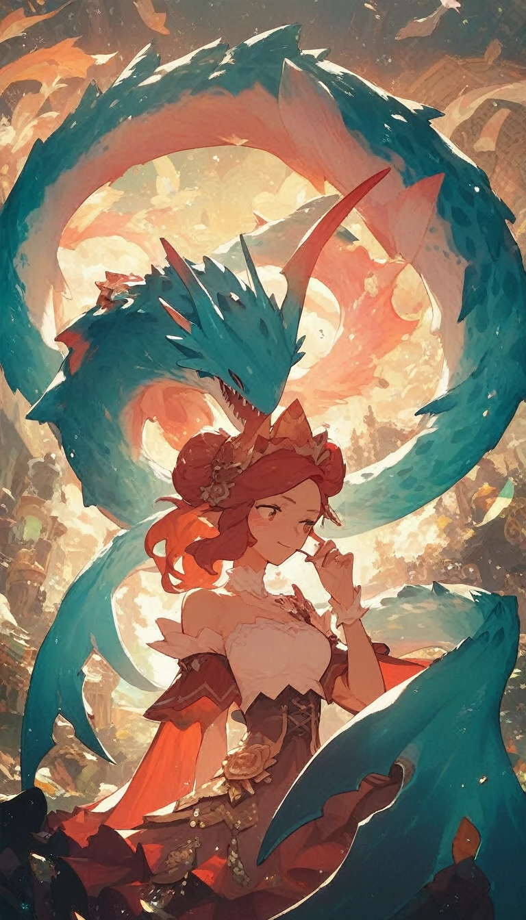 Best quality, Super detailed illustration, Warm colors, perfect lighting, perfect detail ,Cute sea monster girl
