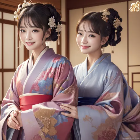 ((Highest quality, Tabletop, Ultra-high resolution、The most complex and detailed depiction))、1 female、Wear a luxurious kimono、((...