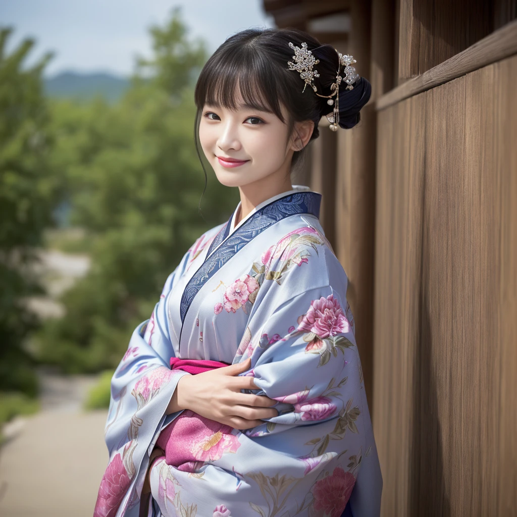 ((Highest quality, Tabletop, Ultra-high resolution、The most complex and detailed depiction))、1 female、Wear a luxurious kimono、(((sad、sad笑顔、A fleeting smile、sad表情、sad、Just like you&#39;I am going to cry)))、(Japanese style Elegant kimono、Graceful posture、Standing Elegantly)、Elegant kimono、Photographed from the waist up、(((look at me、The perfect gas chamber、look at me perfectly)))、Detailed face、Perfect glossy lips、Perfect Anatomy、Elegant hairstyle、She wears elegant hairpins.、Seductive makeup、Detailed face、Perfect Face、Fair skin、Perfect Shiny Skin and Hair、The background is an elegant Japanese-style room、Big and ample breasts、fluffy kimono、My chest is open、Very good、Exposed thighs、Bold thighs、(The most moody and romantic warm lighting:1.2)、Super high-definition glowing Fair skin、the most Detailed face、Ultra high definition Detailed face、Ultra HD Hair、Ultra-high definition sparkling eyes、Beautiful face with great detail