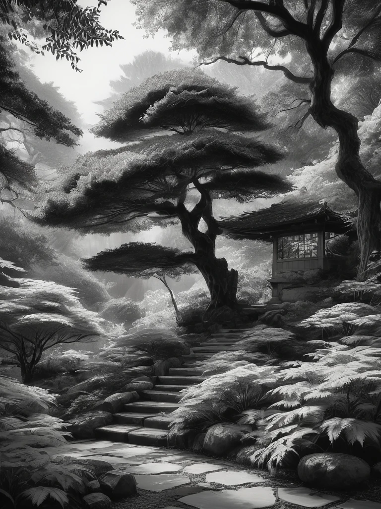 ภาพร่างกราไฟท์ขาวดำอันงดงามของวัดญี่ปุ่นในสวนญี่ปุ่น, ภาพพาโนรามา, ในท่าทางแบบไดนามิก, โดย Anna Razumovskaya, (โดย อลิสสา มังค์ส:1.1), โดย โจเซฟ โลรุสโซ, โดย ลิเลีย อัลวาราโด, แสงที่สวยงาม, โฟกัสคมชัด, 8ก, ความละเอียดสูง, (รูขุมขน:0.1), (เหงื่อออก:0.8), ผลงานชิ้นเอก, นิคอน Z9, ภาพถ่ายที่ได้รับรางวัล, -- ส.ค. 16:9 --สไตล์ดิบ --มีสไตล์ 750 --นิจิ 6, องค์ประกอบที่สมบูรณ์แบบ, สวยงาม รายละเอียดซับซ้อนอย่างเหลือเชื่อ