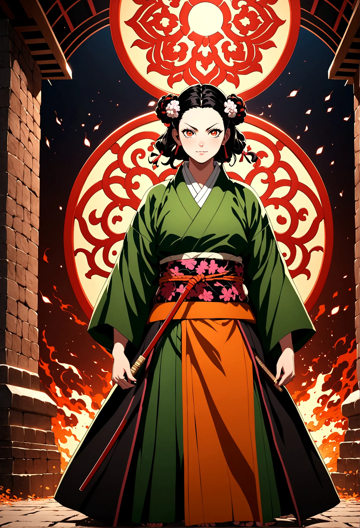 demon slayer, kamado nezuko, (extremely detailed cg unity 8k wallpaper), the most beautiful works of art in the world,