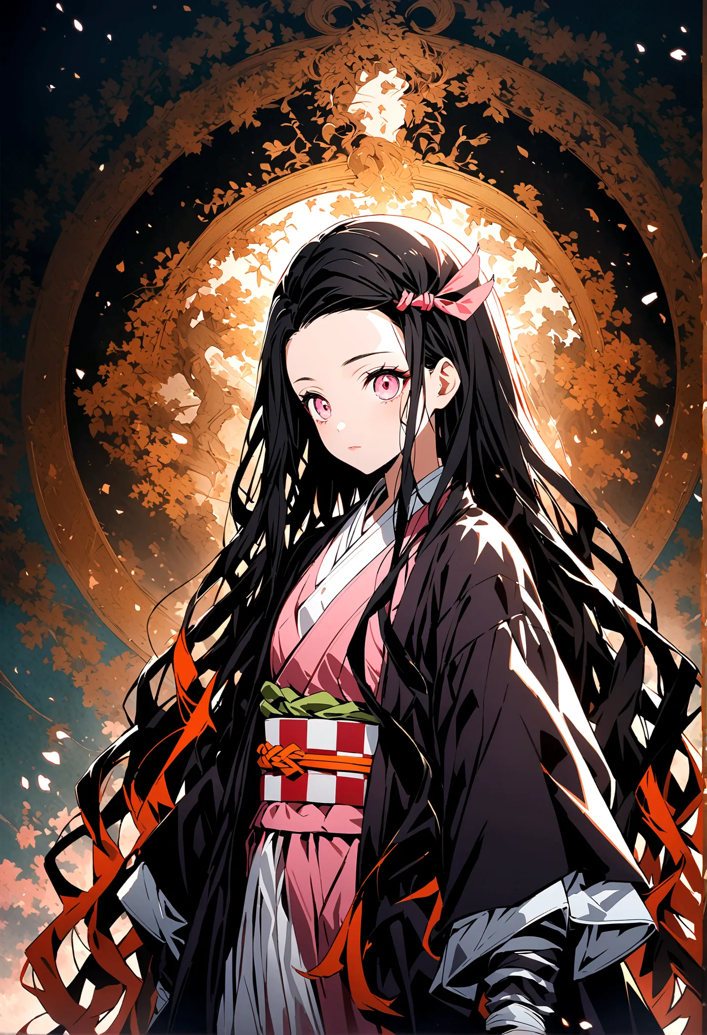 demon slayer, kamado nezuko, (extremely detailed cg unity 8k wallpaper), the most beautiful works of art in the world,