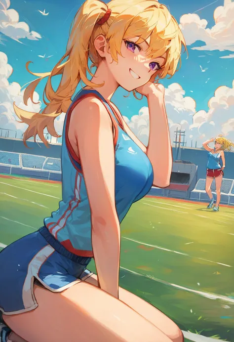 score_9,score_8_up,score_7_up,source_アニメ，masterpiece, best quality, 1 girl, solitary, teenager, one quarter of japanese, blonde ...