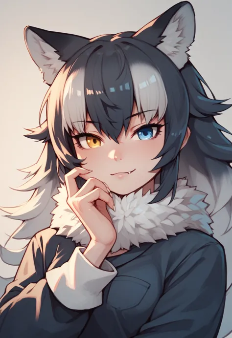 score_9, score_8_up, score_7_up, score_6_up, score_5_up, score_4_up, source_anime, 1girl, nsfw, grey wolf \(kemono friends\), he...