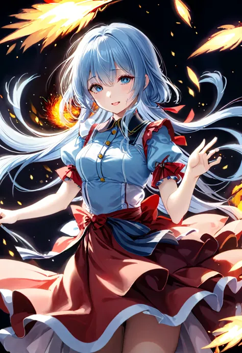 masterpiece, best quality, extremely detailed, (illustration, official art:1.1), 1 girl ,(((( light blue long hair)))), ,(((( li...