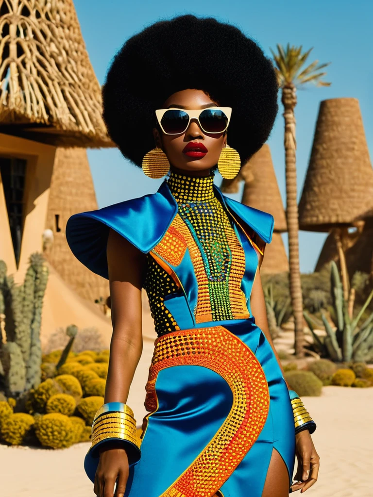 Afrofuturist mode documentaries, exploring the histoires of designers and creatives who are shaping the future of mode with their Afrocentric visions, mode:1.4, histoires:1.3, visions:1.2. , afrofuturisme