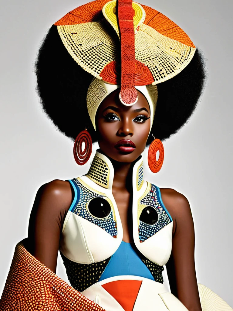 Afrofuturist mode documentaries, exploring the histoires of designers and creatives who are shaping the future of mode with their Afrocentric visions, mode:1.4, histoires:1.3, visions:1.2. , afrofuturisme