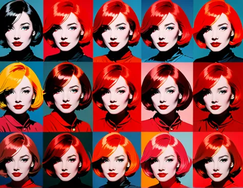 Scarlet、red、red、Thinking Color、vermilion、Toki color、madder red、rot、red copper color、Scarlet　（Andy Warhol style）