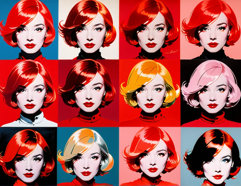 écarlate、rouge、rouge、Penser la couleur、vermillon、Couleur Toki、madder rouge、pourrir、rouge copper color、écarlate　（Style Andy Warhol）