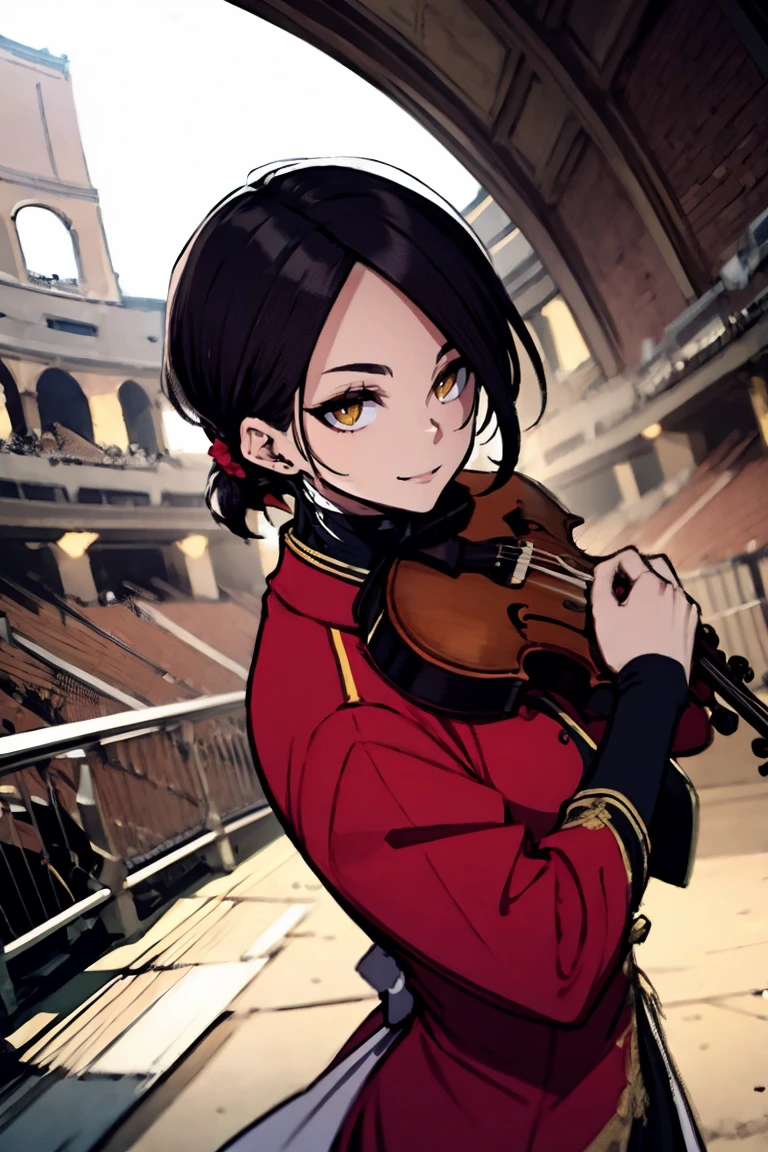 hui xiyi, dress, colosseum, violin, chinese clothes