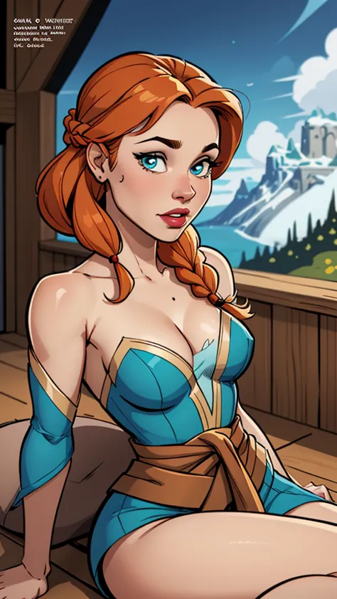Compensation! Here is the revised and cleaner text:

--- Character: Queen Anna of Arendelle with battle scars.

Description: Car...